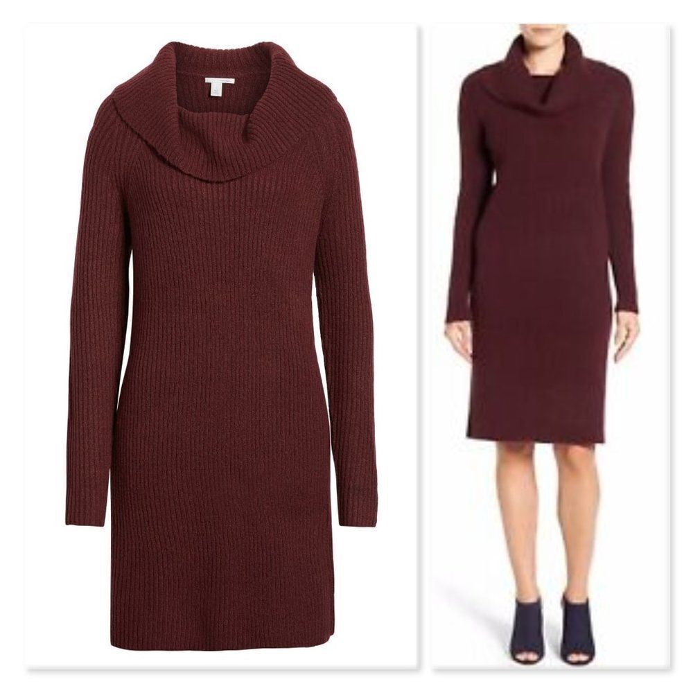Halogen Cowl Neck Sweater Dress sz Petite Large